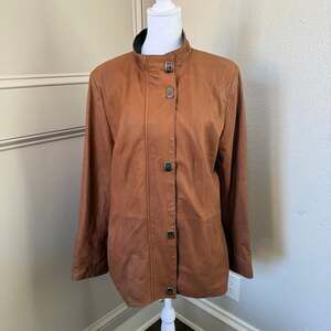 Leather Factory Firenze Made in Italy Lightweight Leather Jacket Woman's M -K184